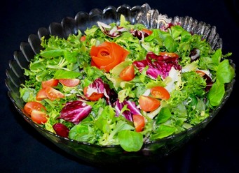 Wildkräutersalat, Senf Honig Dressing