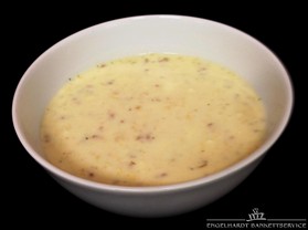 Legierte Käse - Lauchsuppe mit Rinderhackfleisch